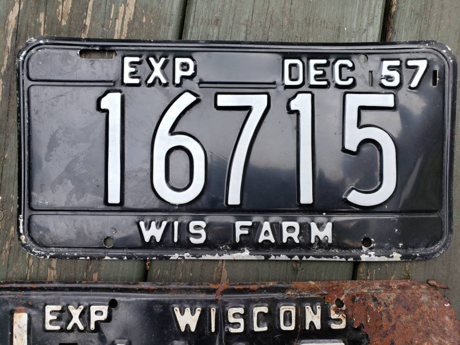 1957 Wisconsin License Plates America's Dairyland Farm Etsy