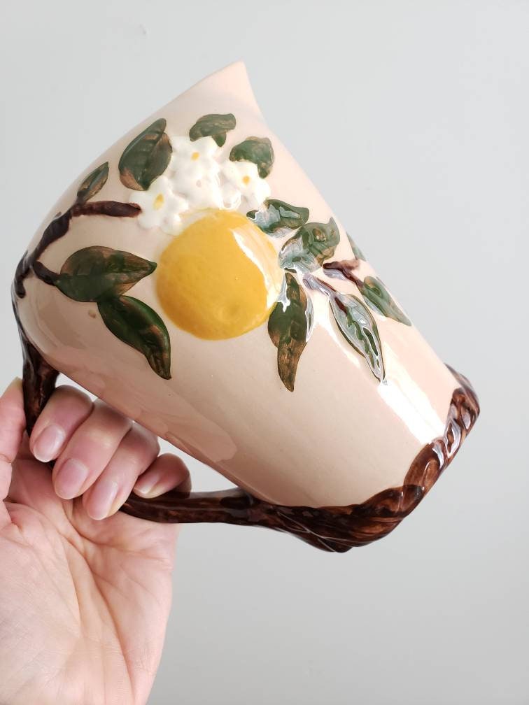 Mid Century Orchard Dinnerware Orange Blossoms Ceramic pitcher Etsy