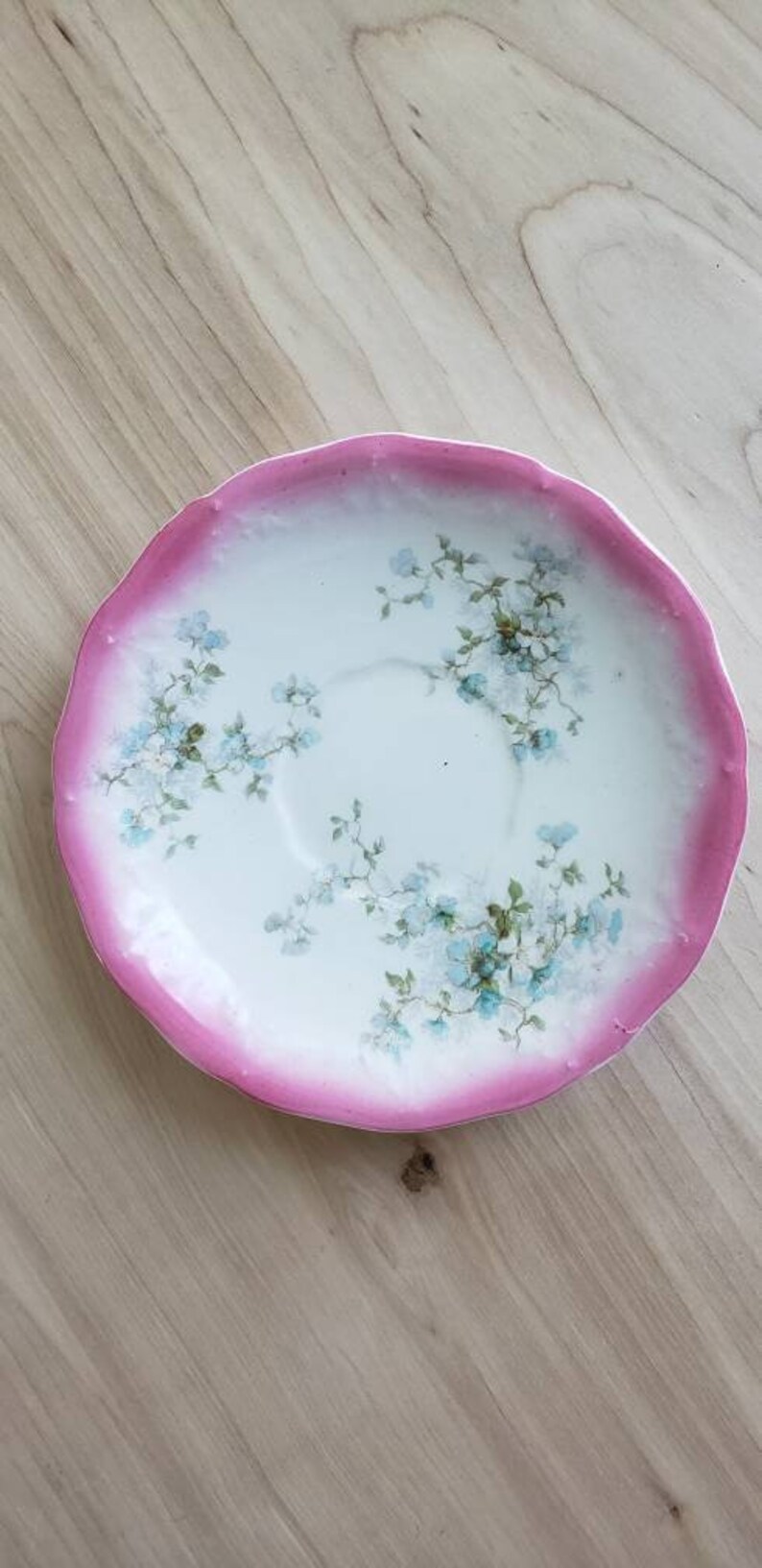 Vintage John Maddock Pink China Dinnerware Set of 3