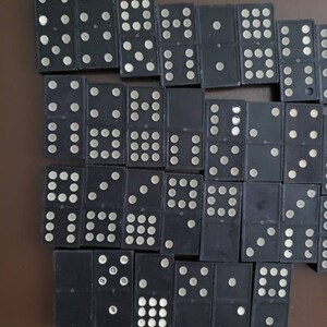 Lot de six doubles dominos Halsam Capitole vintage n° 630 28 pièces