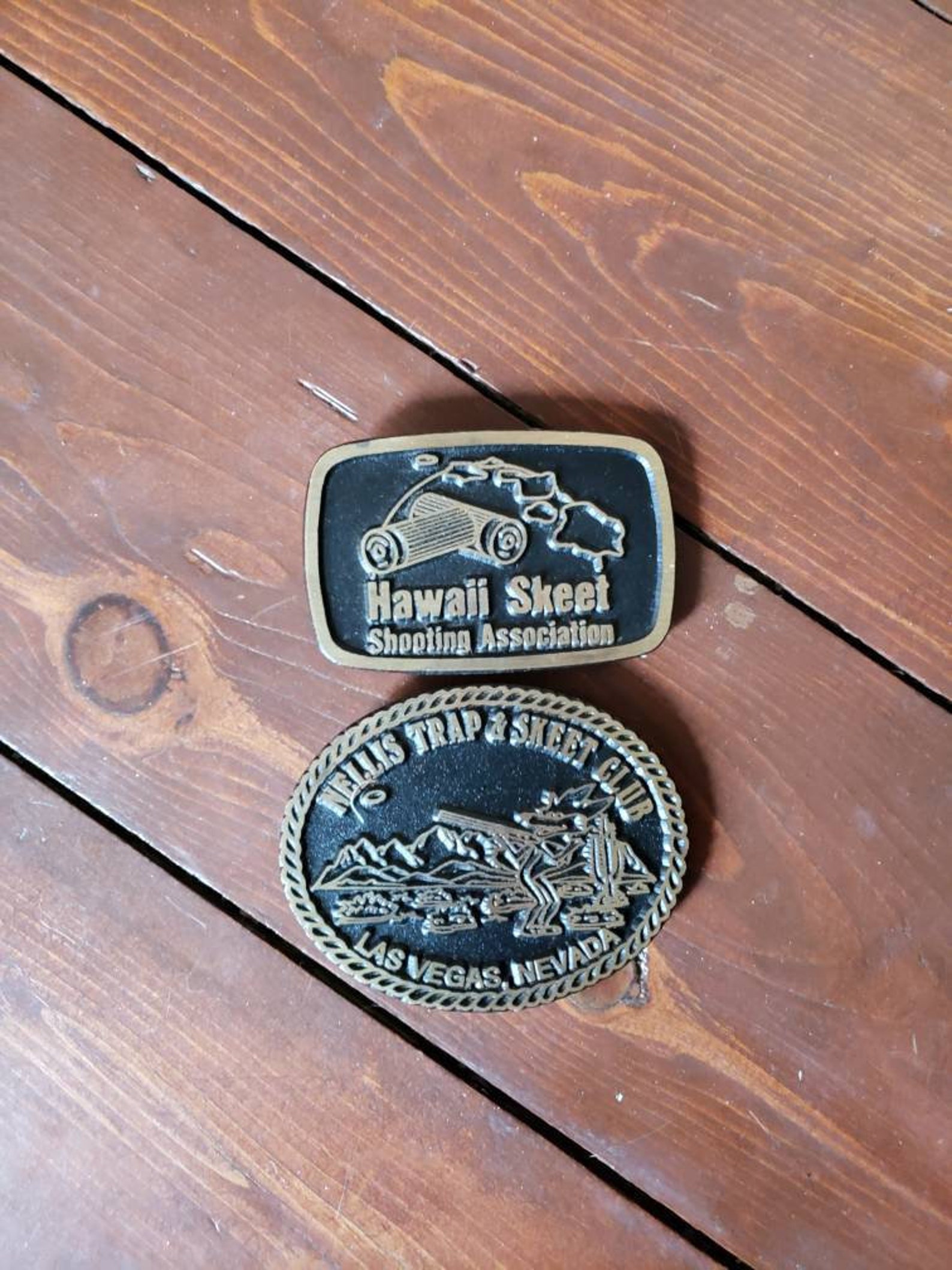 Vintage Brass Belt Buckles Trap & Skeet Hawaii Skeet Shooting Etsy