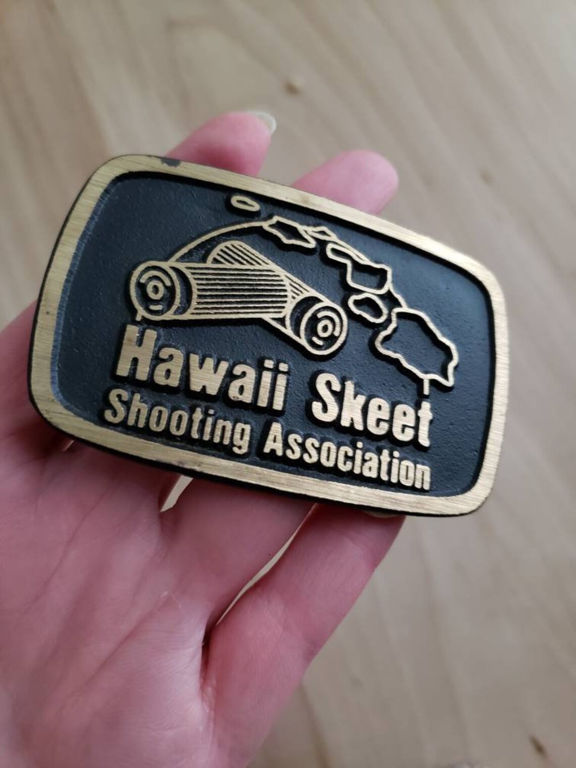 Vintage Brass Belt Buckles Trap & Skeet Hawaii Skeet Shooting Etsy