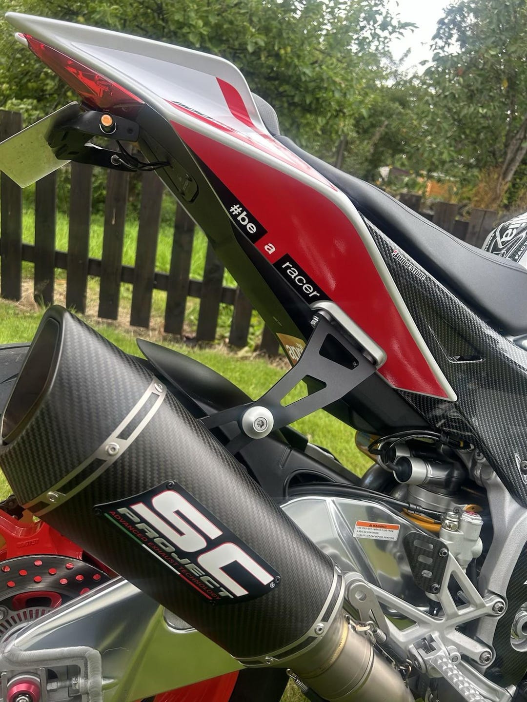 Tuono Graphics Red Underseat Graphics for Tuono V4 1100 (2011-2020) Motorcycle Decals ...