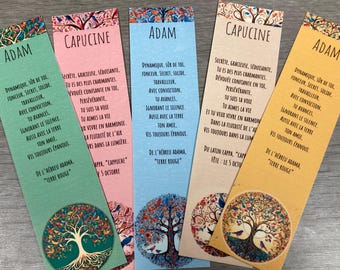 Marque-Page prénom arbre de vie pour cadeau personnalisé