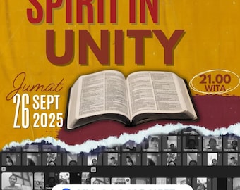 Spirit in Unity Christian Flyer, Editable Canva Template, Church Unity Event, (Digital Download)