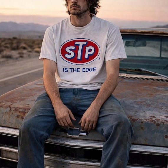 Vintage STP, “STP Is The Edge” White T-Shirt