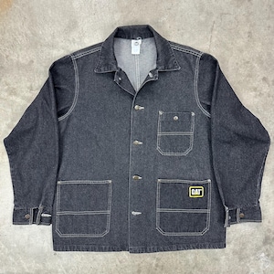 Vintage USA Cat / Caterpillar arbetskläder äkta svart jobbjacka bild 1