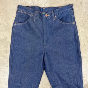 Vintage USA Wrangler mörk indigoblå jeans bild 3