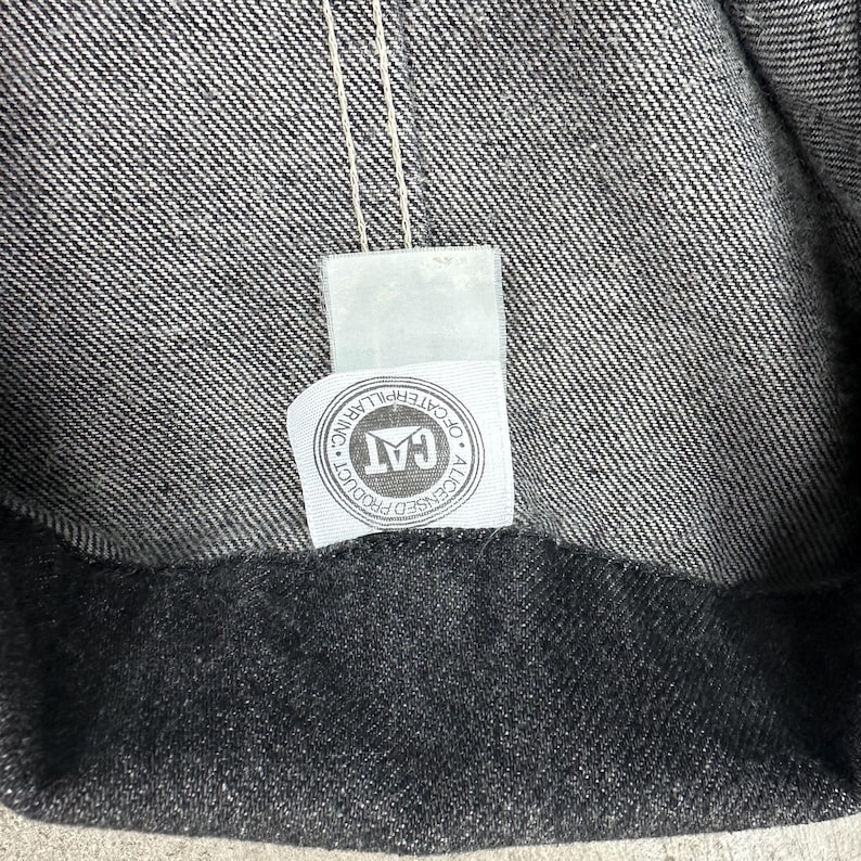 Vintage USA Cat / Caterpillar arbetskläder äkta svart jobbjacka bild 5