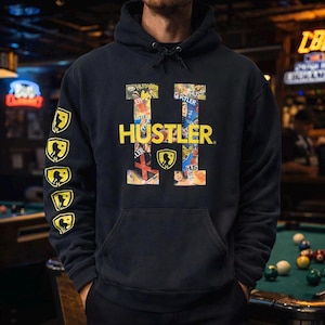 Vintage Hustler Adult Magazine Distressed Hoodie