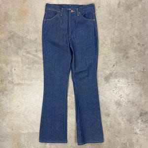 Vintage USA Wrangler mörk indigoblå jeans bild 1
