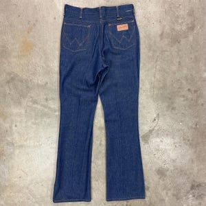Vintage USA Wrangler mörk indigoblå jeans bild 5
