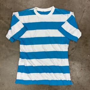 Vintage 60’s Sky Blue Wide Nautical Striped T-Shirt
