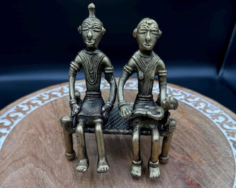Brass Dhokra Tribal Couple