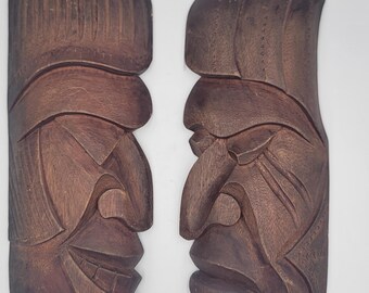 Vintage hand carved tribal masks