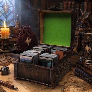 yugioh wooden card chest M01E Wood Single Deck and Counter Box for Deck Protector Storage Trading Cards TCG Ultra Pro Sleeve MTG Magic The Gathering Pokemon YGO EDH Commander Arkham Horror Toys The durable Yugiohs Cards Wooden - Etsy