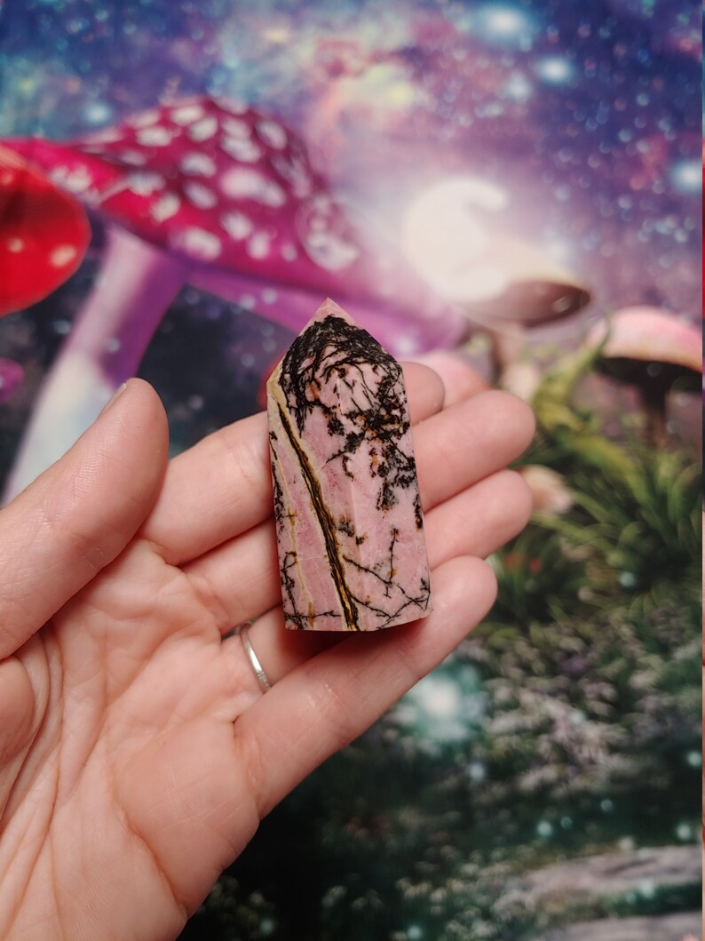 RA10 Rhodonite Tower Crystal
