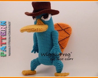 Pattern ONLY: Perry the Platypus (from Phineas and Ferb) - Amigurumi Crochet PATTERN "PDF file"