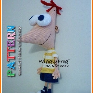 Pattern ONLY: Phineas (from Phineas and Ferb) - Amigurumi Crochet PATTERN "PDF file"