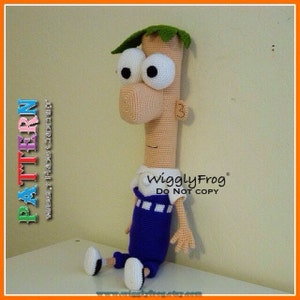 Pattern ONLY: Ferb (from Phineas and Ferb) - Amigurumi Crochet PATTERN "PDF file"