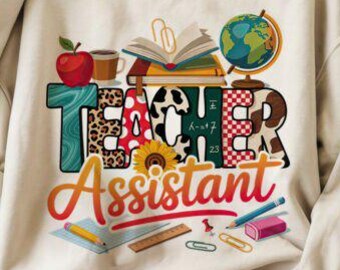 Conception DTF prête à l'emploi pour assistant enseignant