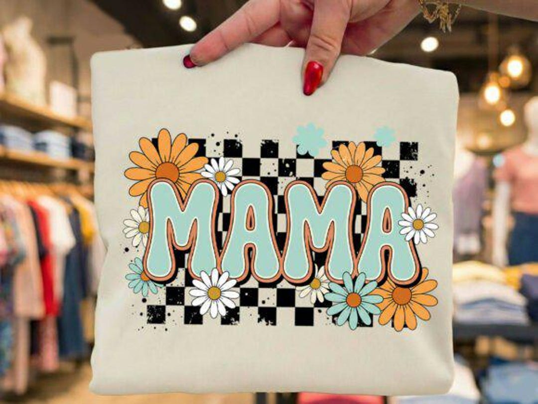 Retro Mama Checkered Ready to Press DTF Design - Etsy