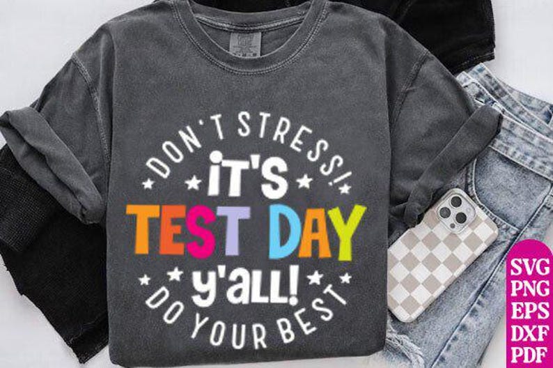 C'est le jour du test Chemise Ya'll prête à presser Design DTF image 2