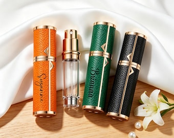 Leather Refillable Perfume Atomizer, 5ml Portable Travel Spray Bottle, Luxury Scent Atomizer, Leakproof Mini Fragrance Dispenser, Mom's Gift
