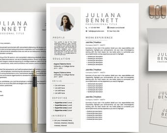 ATS対応履歴書テンプレート Canva | モダン履歴書バンドル 2026 | プロフェッショナルな履歴書テンプレート | 編集可能な履歴書＋カバーレター | 即時ダウンロード