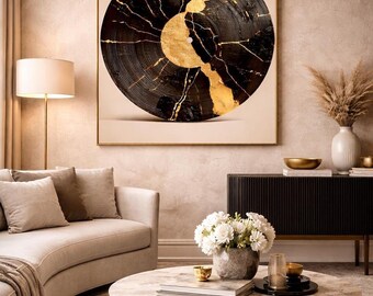 Kintsugi Vinyl Record | Printable Wall Art | Music Decor | Digital Download