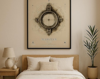 Zirkel der Fünftel gerahmtes Poster | MusikTheorie Wand Kunst | Fertig zum Aufhängen | Geschenk für Ihn