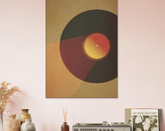Retro Vinyl Canvas Wall Art | Collector Decor | Audiophile Print