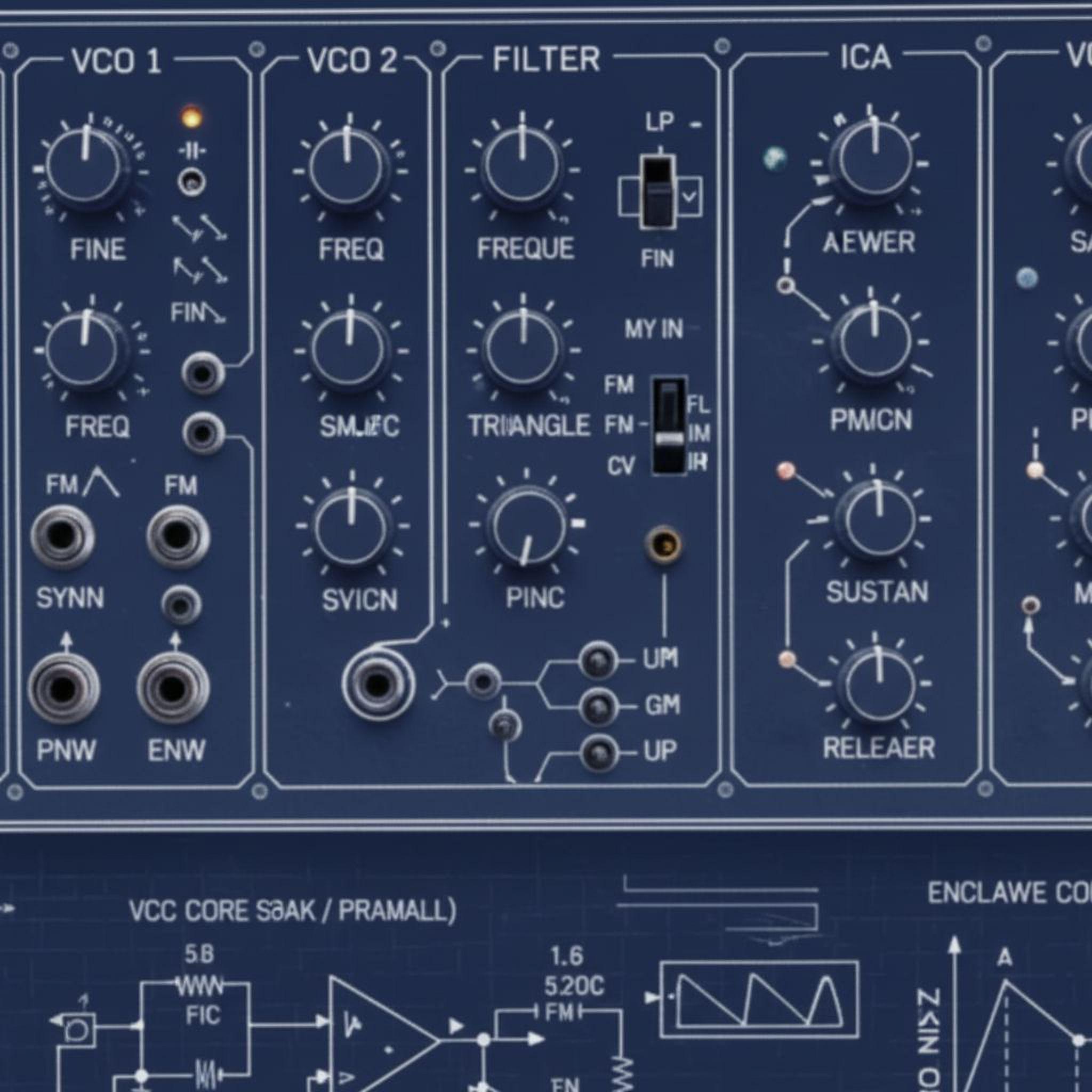 Modular Synthesizer Poster | Vintage Synth Wall Art | Electronic ...