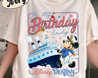 Chemise personnalisée anniversaire croisière Disney, anniversaire garçon personnalisé Mickey et ses amis, croisière en famille vacances 2026, anniversaire fille