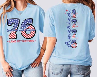 1776 Patriotic America V-Neck, USA Flag Racerback, Vintage Style, 250 Years Freedom Tank Top