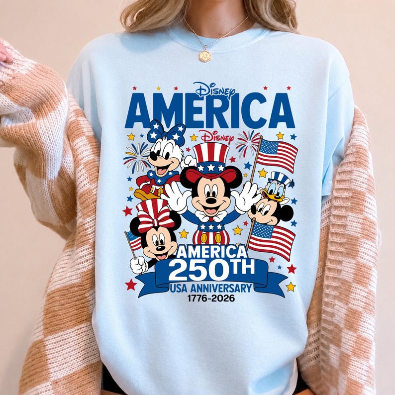 Mickey and Friends 4th July 2026 Shirt, Disney Independence Day Tee, Disneyland Family, Walt Disney World T-shirt image 4