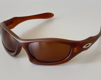 Oakley Monster Dog 00s Retro Matte Braune Brillenfassung mit Braunen Gläsern