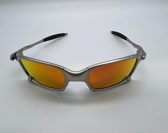 Oakley Juliet Polished X-Metal Lunettes De Soleil Fire Iridium Lens Nouveau Rare