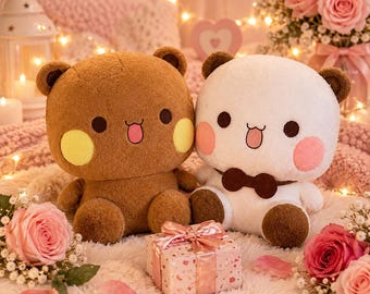 BUBU & DUDU Plushies – Kawaii Panda Bear Plush Toy, Cute Couple Plush ...