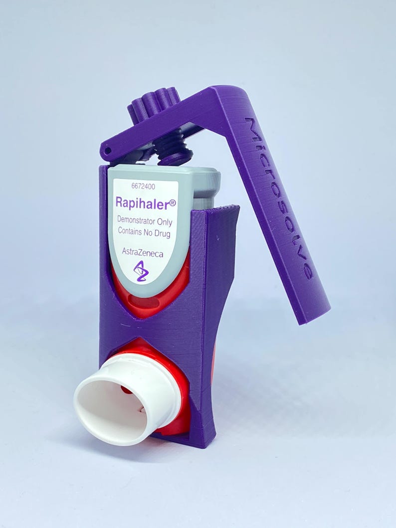 Sureclick Inhaler 3D Printed Inhaler Aid for Arthritis: Lever-action Grip for Limited ...