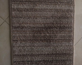 Alfombrilla de baño a rayas acogedora – Alfombra suave y afelpada antideslizante