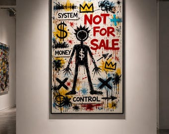 Basquiat-Inspired Graffiti Wall Art,Neo-Expressionist,Basquiat Wall Art, Basquiat Print,Graffiti Art Poster,Basquiat Poster,