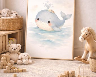 Nursery wall art,Kids Room Decor,Cozy Decor,Funny Prints,Children Room,Sea creature wall art,Nursery Sea Wall Art,Ocean Nursery Wall Decor