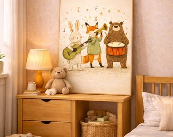 Nursery wall art,Kids Room Decor,Cozy Decor,Funny Prints,Children Room,Woodland Nursery Decor,Child Boy Room Art,Forest Nursery Decor