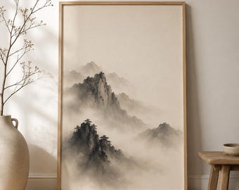 Poster Japandi,Japanische Tuschekunst,Zen Japanische Kunst,Zen Japanische Dekoration,Japanischer Druck,Japandi Wandkunst,Japandi Minimalist,Wabi Sabi Dekor