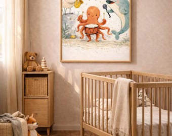 Nursery wall art,Kids Room Decor,Cozy Decor,Funny Prints,Children Room,Sea creature wall art,Nursery Sea Wall Art,Ocean Nursery Wall Decor