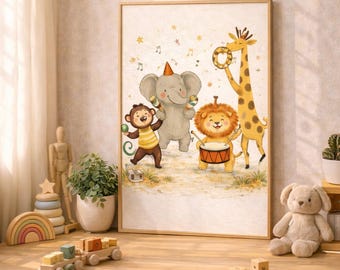 Nursery wall art,Kids Room Decor,Cozy Decor,Funny Prints,Children Room,Kids Gift,Baby Boy Room,Child Boy Room Art,Forest Animals,