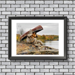 Fall Frolic with Mrs. Skipper Thomas Dambo Troll Photograph|Framed 11x14 matted 8x10|