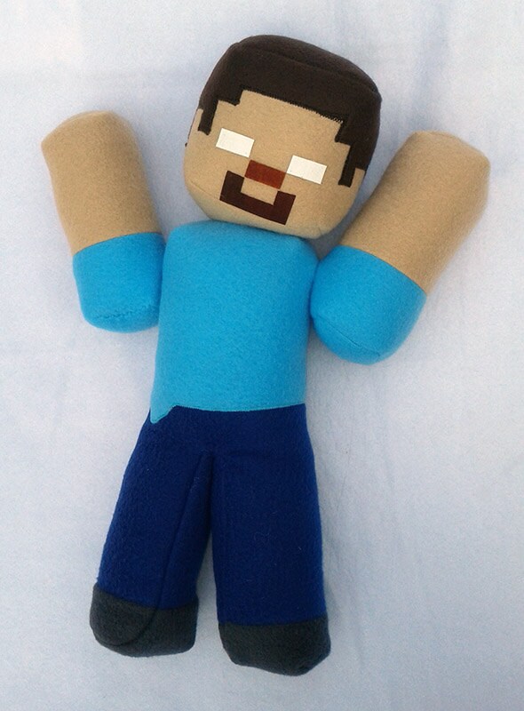 12 Zoll Jointed Herobrine Mit Gluhen Augen Plusch Spielzeug Etsy