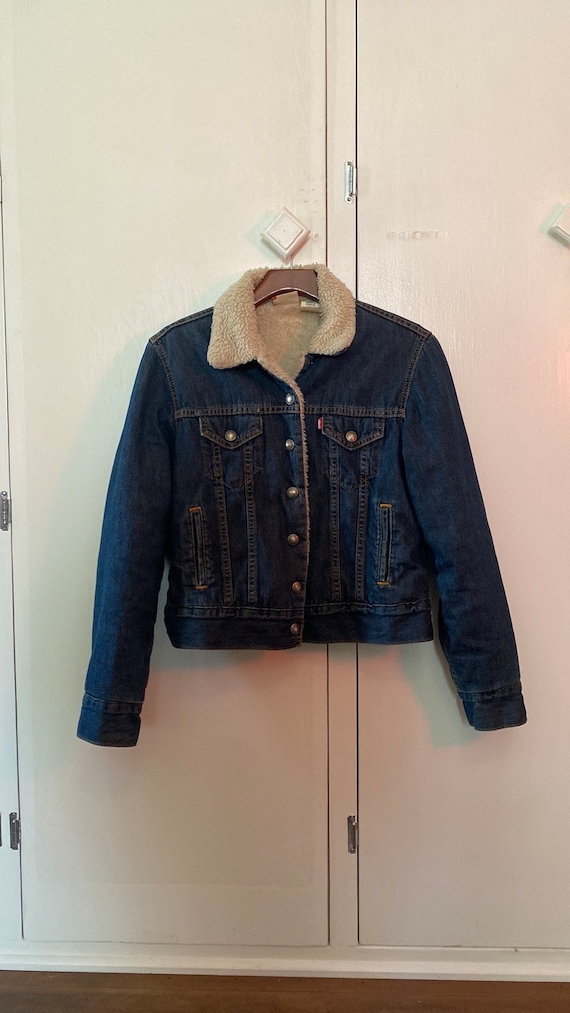 Vintage Levi’s red tag shearling trucker jacket sm